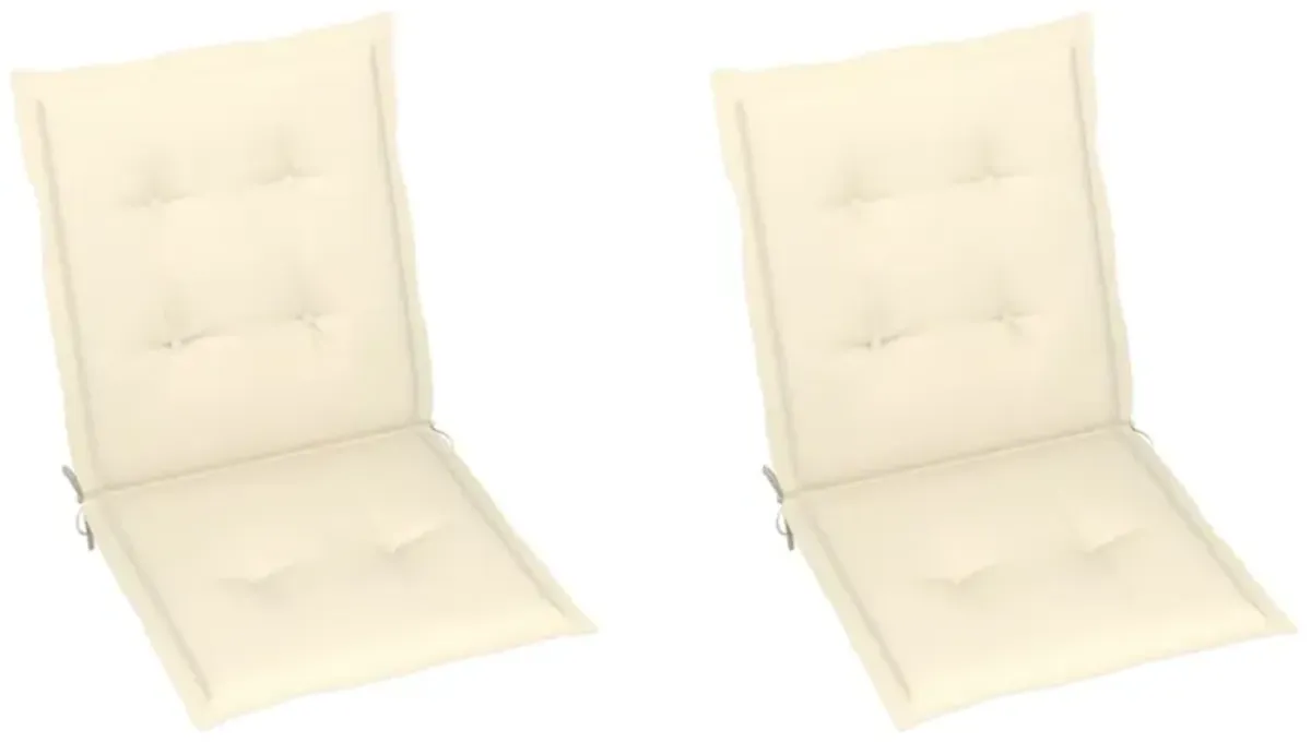 vidaXL Garden Chair Cushions 2 pcs Cream 39.4"x19.7"x1.6"