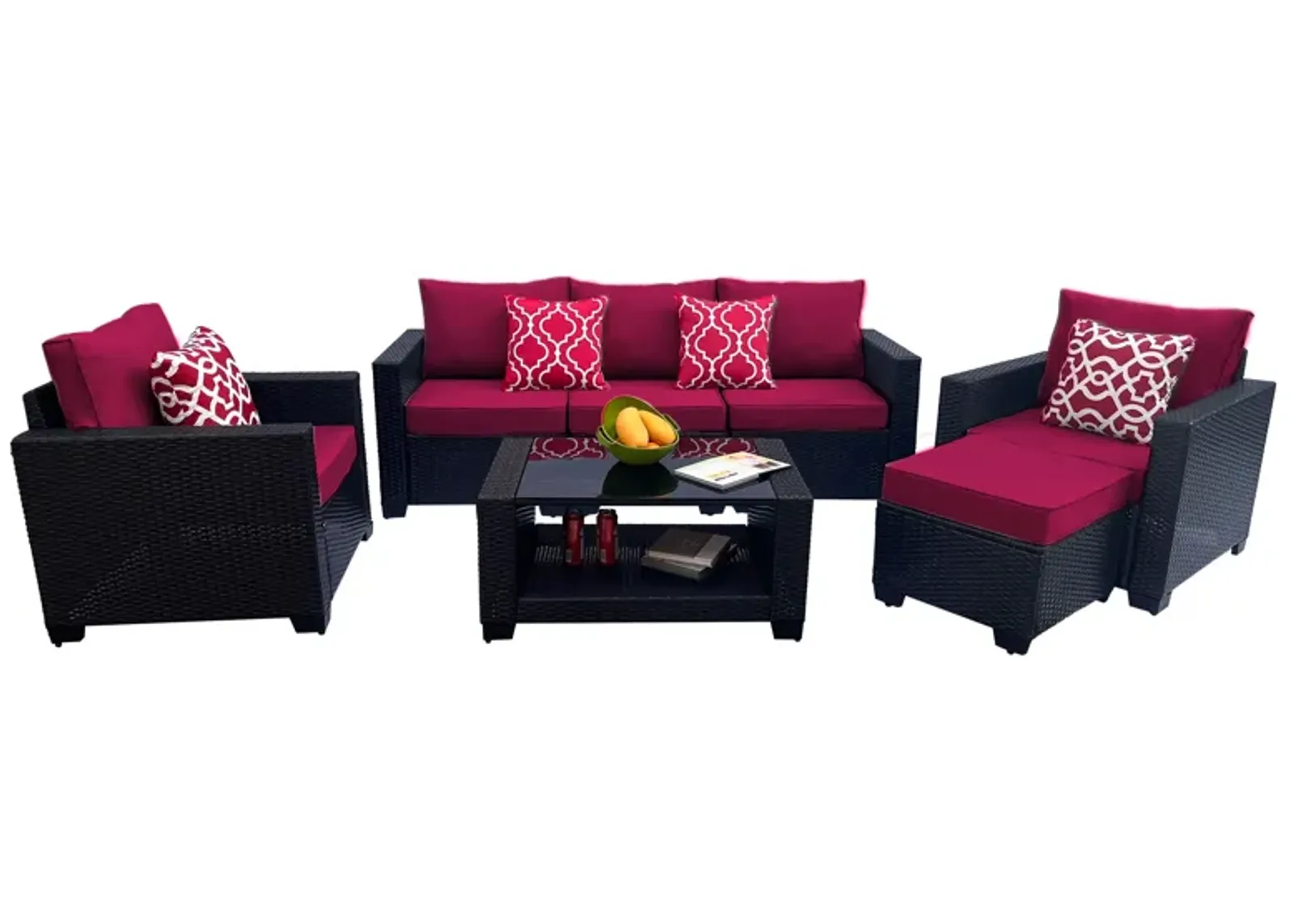 Merax Outdoor Furniture Sofa Sets and Coffee Table Set