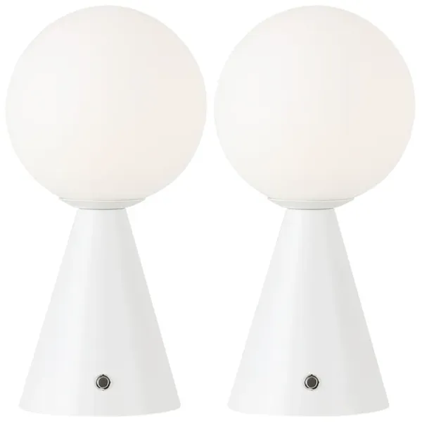 Macie 11.75" Modern Minimalist Globe Rechargeable/Cordless Dimmable Integrated LED Table Lamp with Touch Sensor