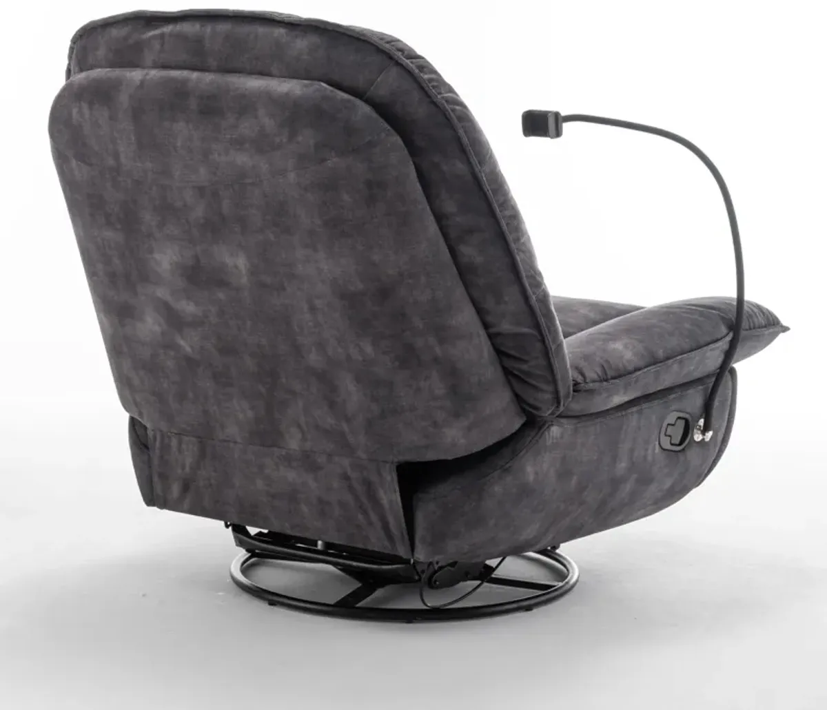 Merax Velvet Reclining Lazy Chair with Mobile Phone Holder