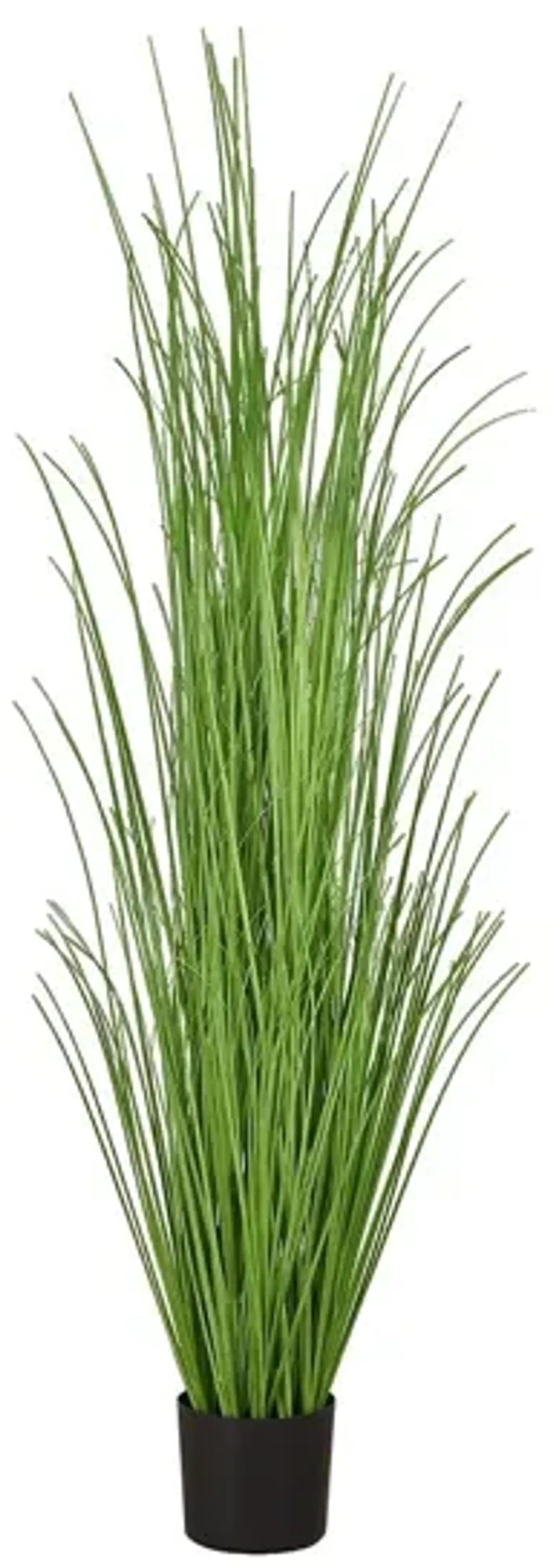Monarch Specialties I 9565 - Artificial Plant, 47" Tall, Grass Tree, Indoor, Faux, Fake, Floor, Greenery, Potted, Real Touch, Decorative, Green Grass, Black Pot