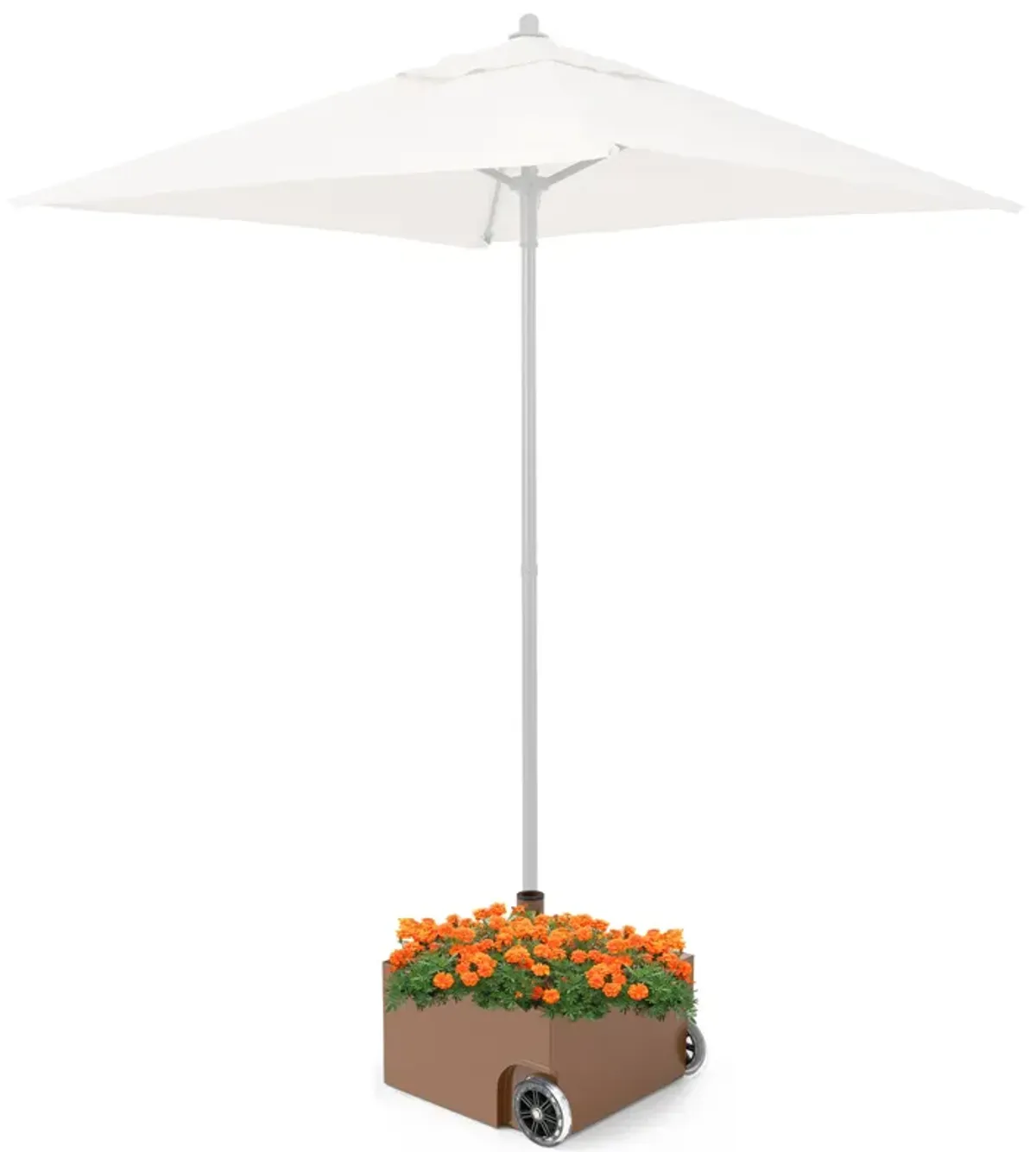 150 Pounds Patio Umbrella Base Stand Wheels Planter Outdoor