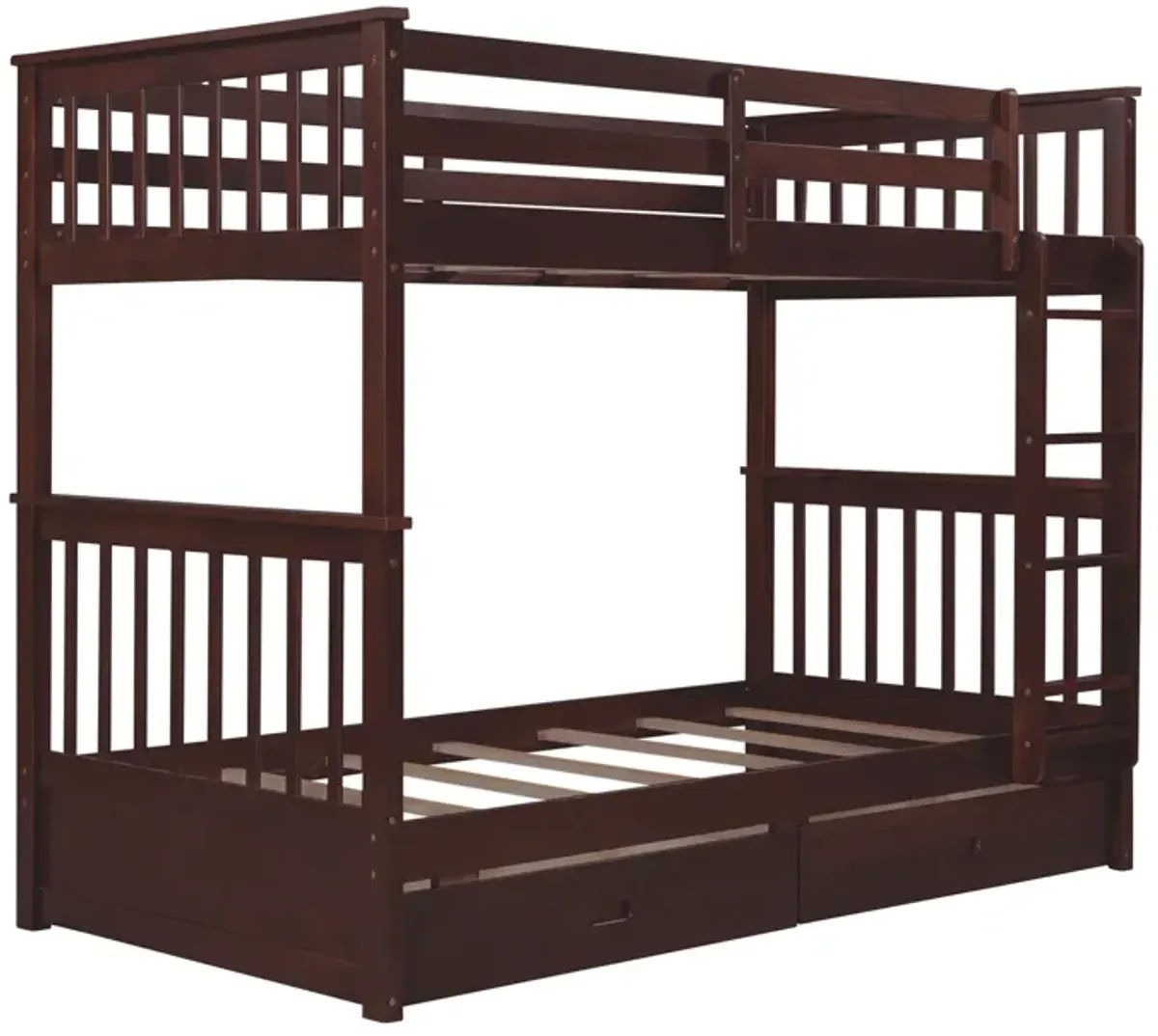 Merax Bunk Bed with Ladders and 2 Storage Drawers