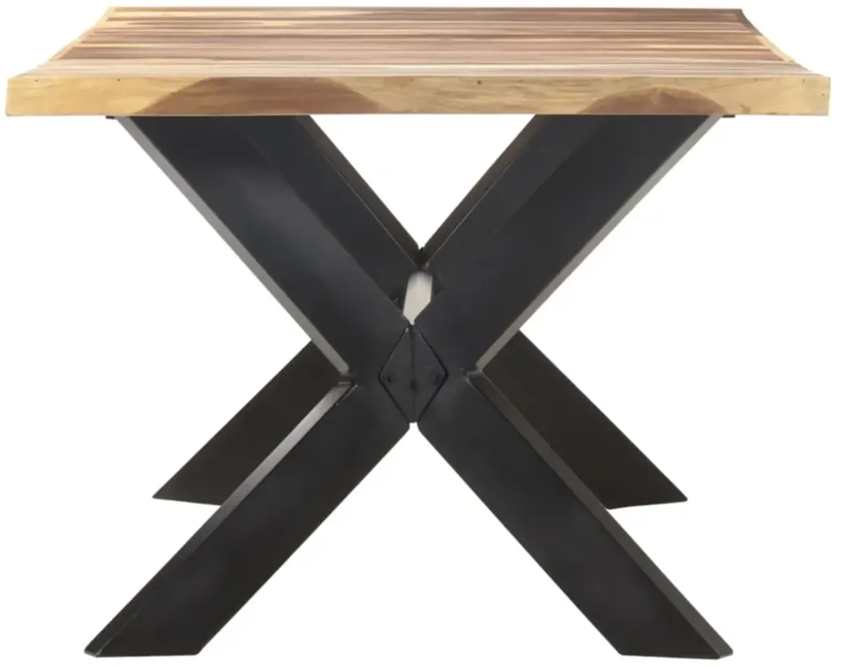 vidaXL Dining Table 78.7"x39.4"x29.5" Solid Wood with Sheesham Finish