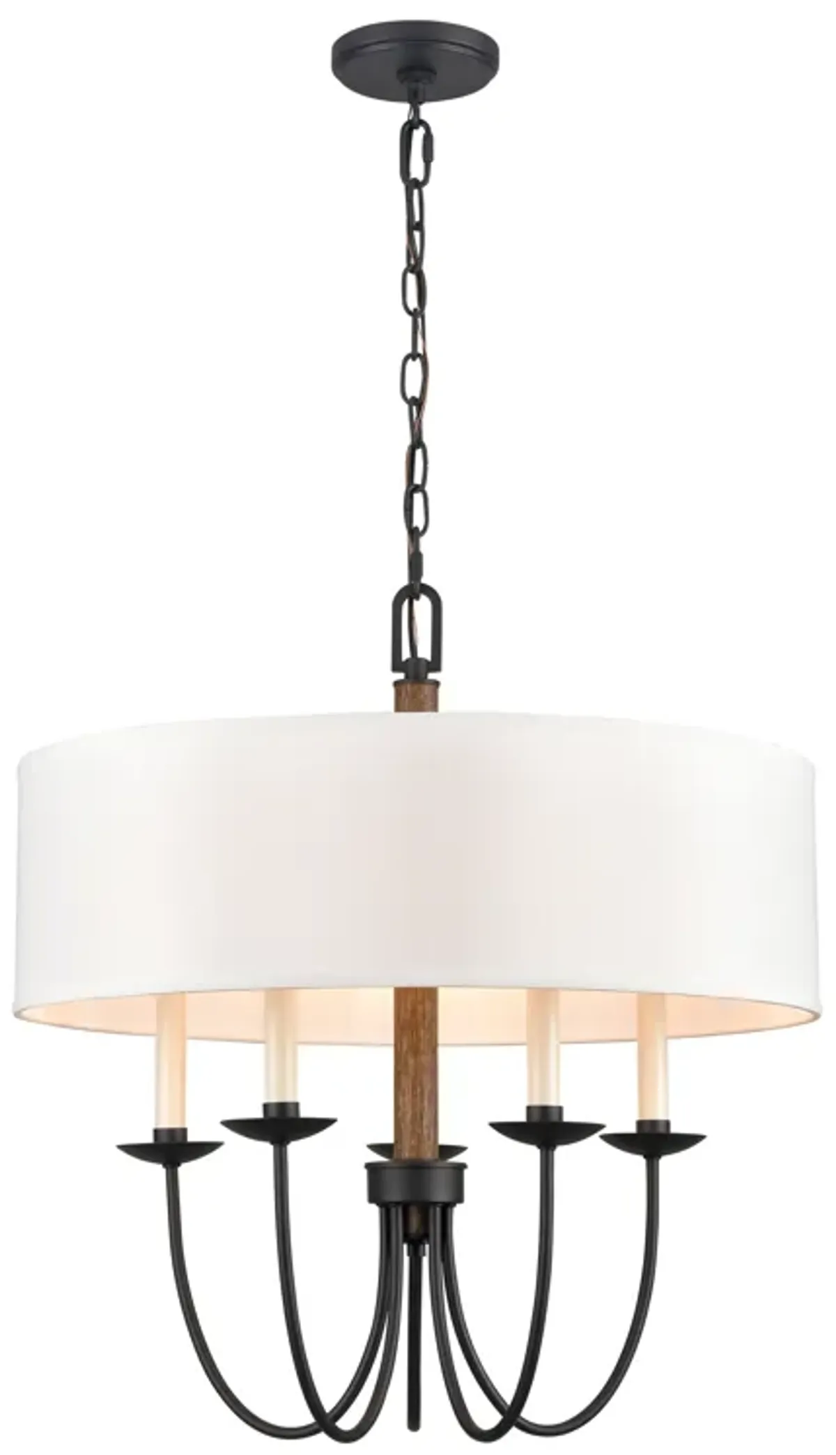 Neville 23'' Wide 5-Light Black Chandelier