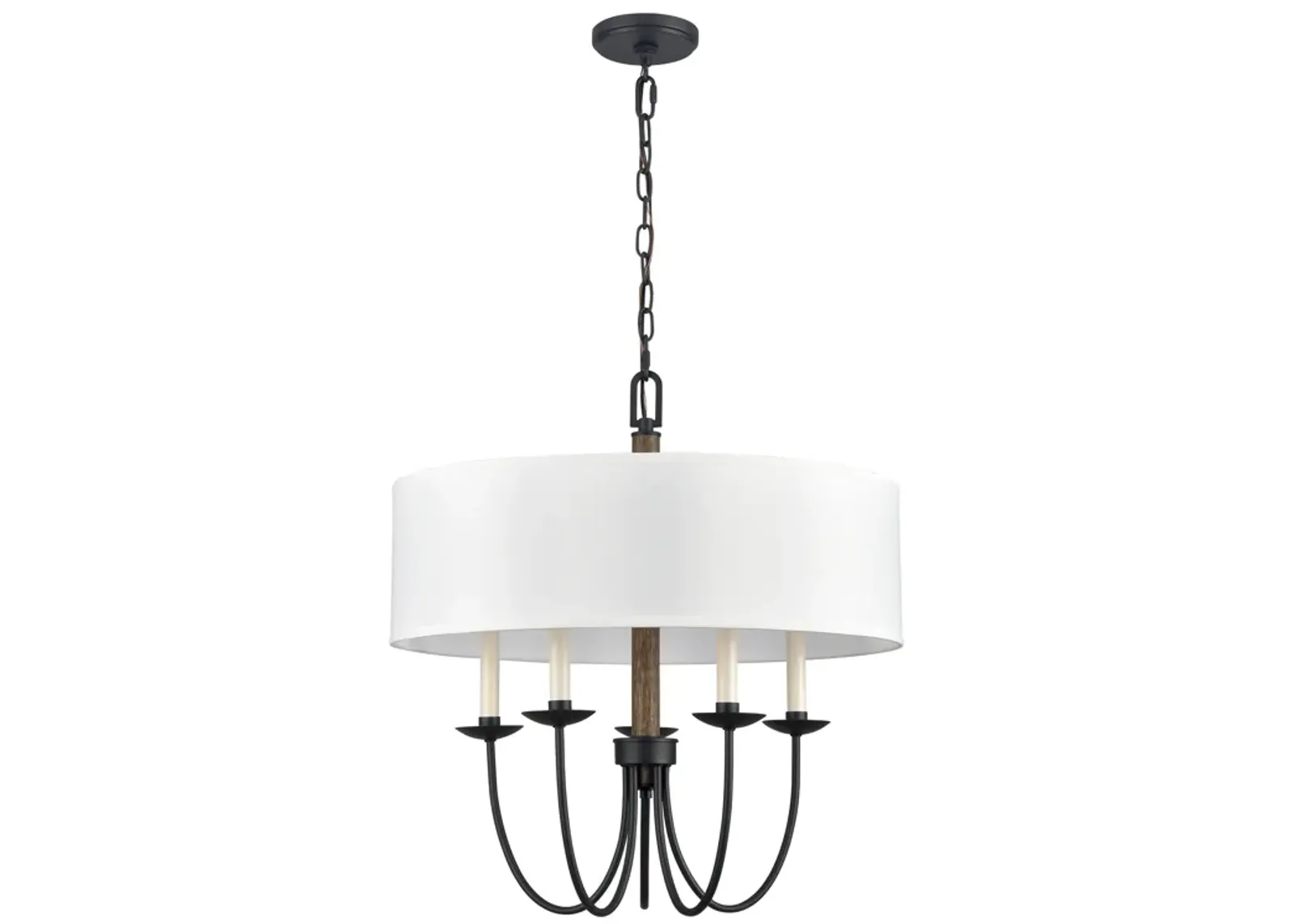 Neville 23'' Wide 5-Light Black Chandelier