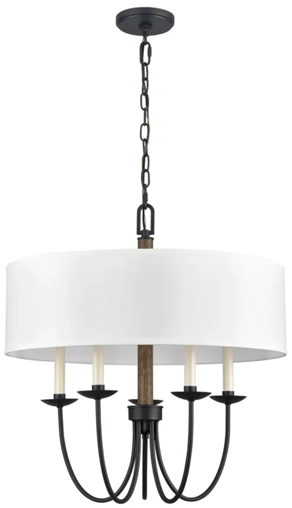 Neville 23'' Wide 5-Light Black Chandelier