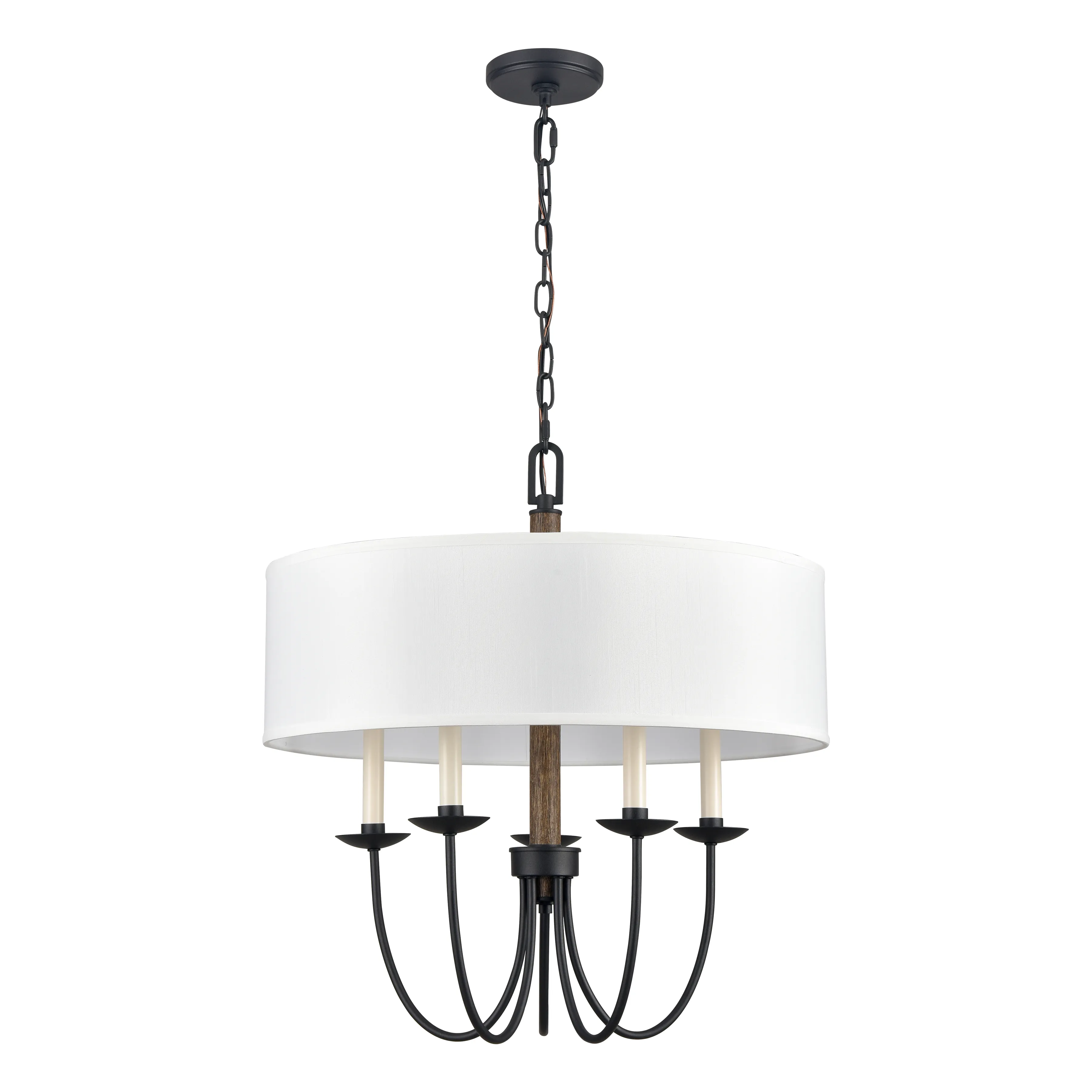 Neville 23'' Wide 5-Light Black Chandelier