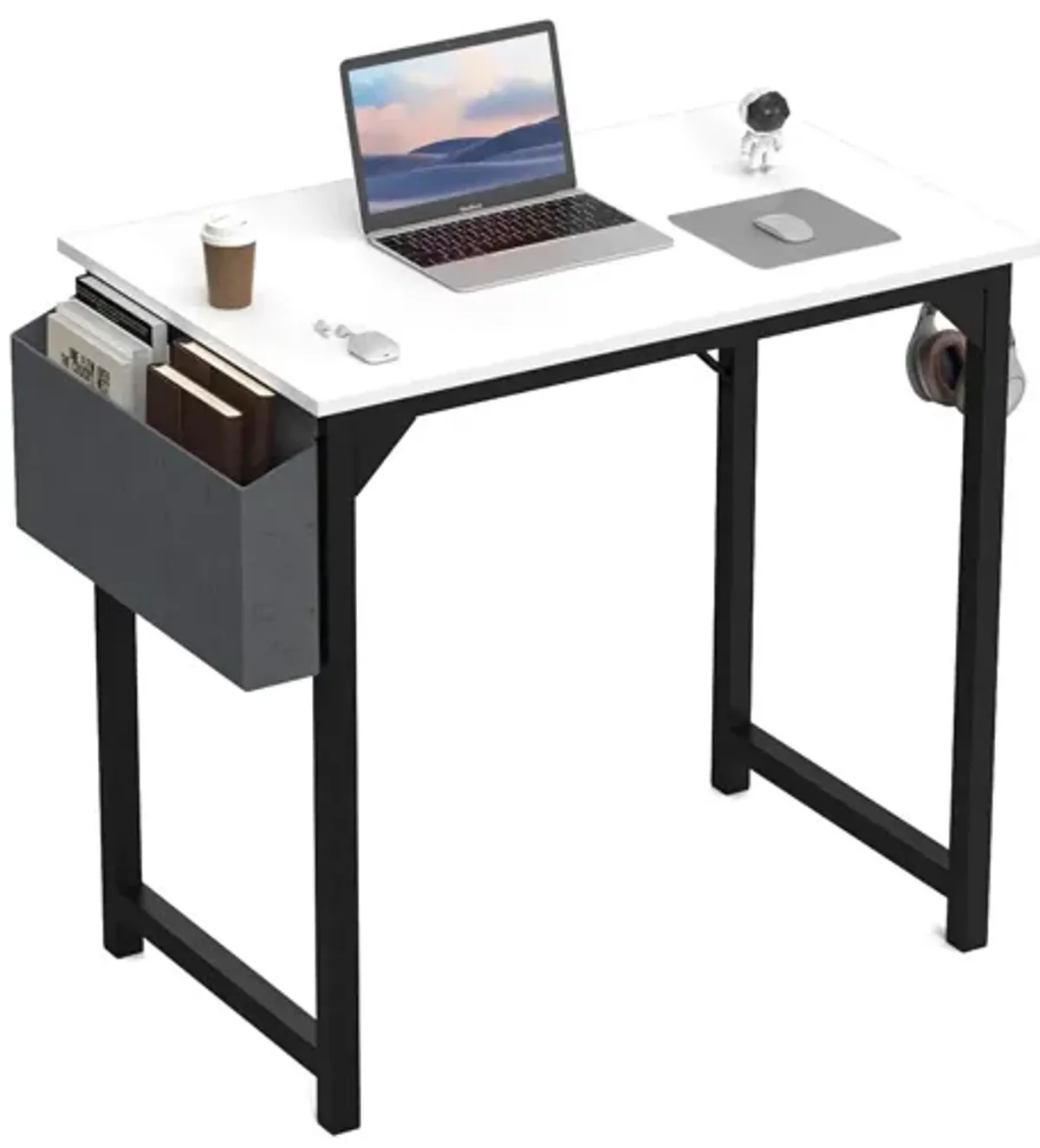 DUMOS 32 Inch Office Small Computer Desk Modern Simple Style Writing Study Work Table for Home Bedroom - Wood White