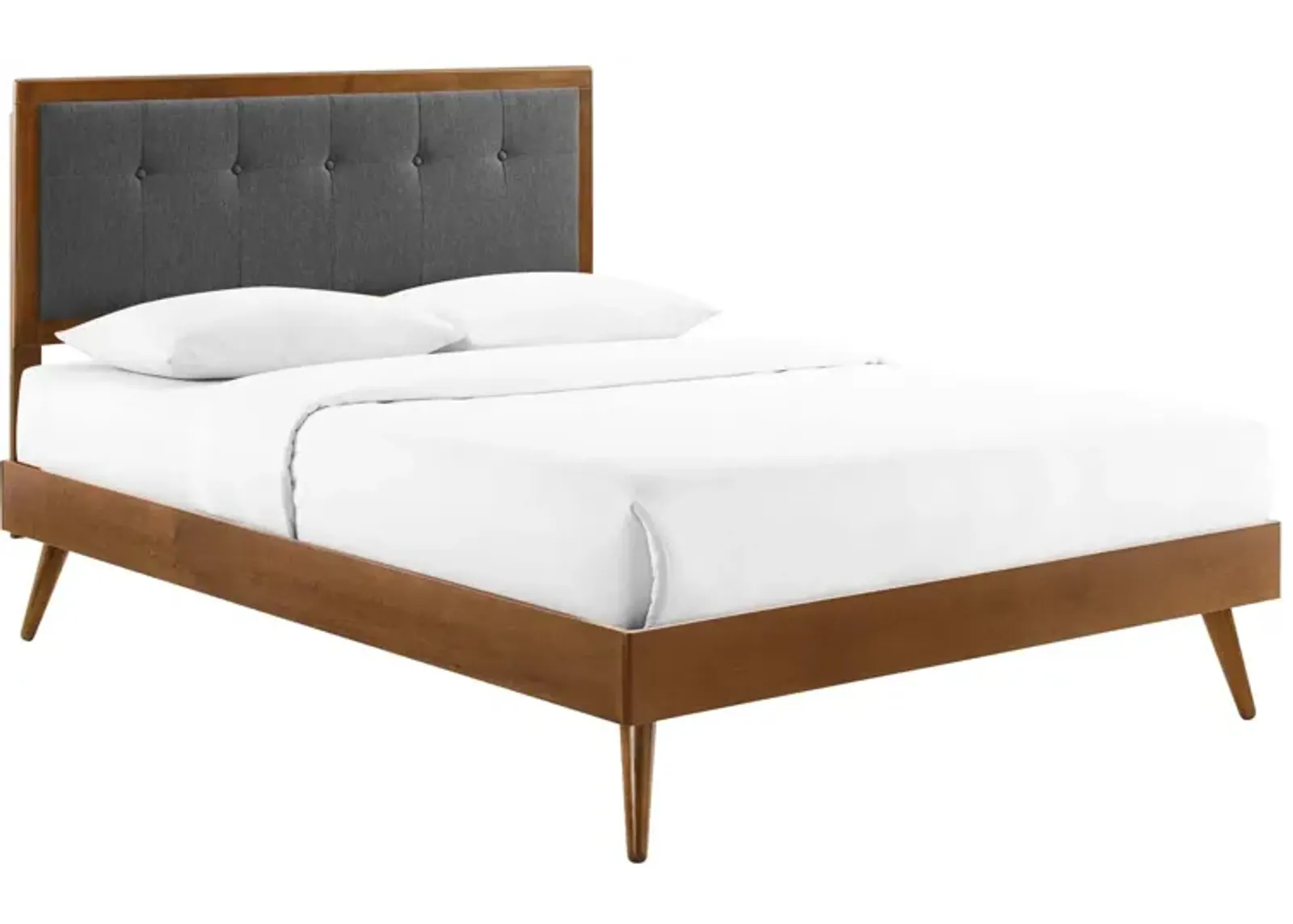 Modway - Willow King Wood Platform Bed with Splayed Legs