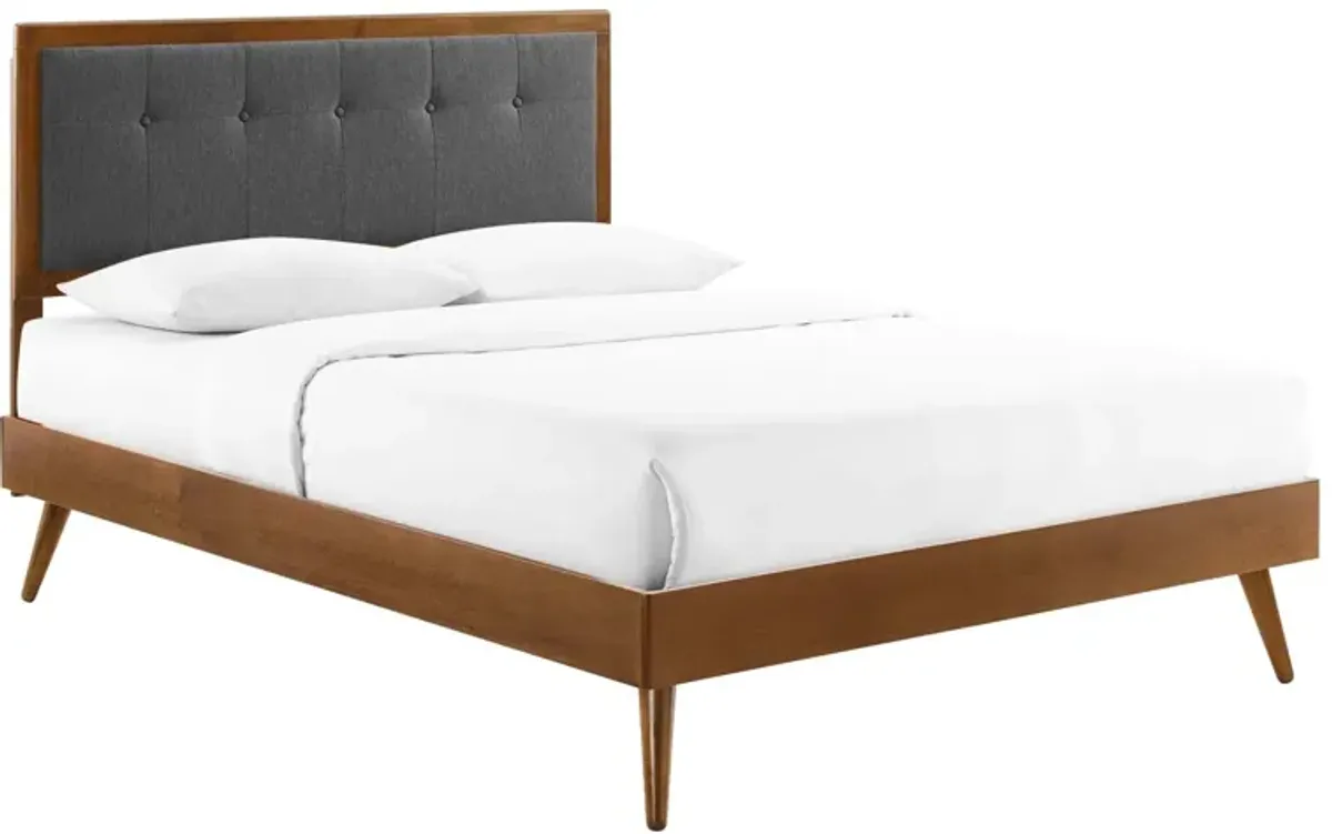 Modway - Willow King Wood Platform Bed with Splayed Legs