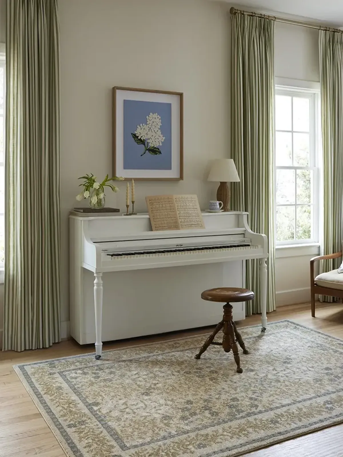 Laurel LAU-03 Cream 2''8" x 8' Rug by Rifle Paper Co.