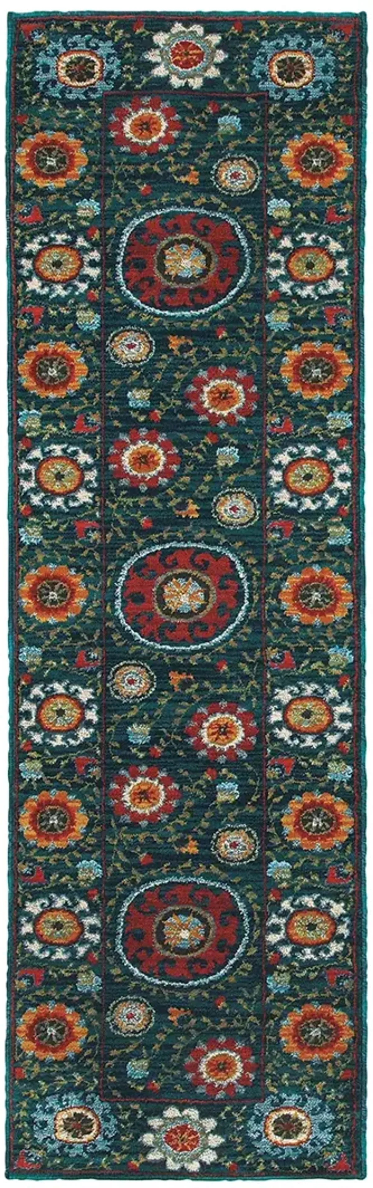 Sedona 2'3" x 7'6" Blue Rug