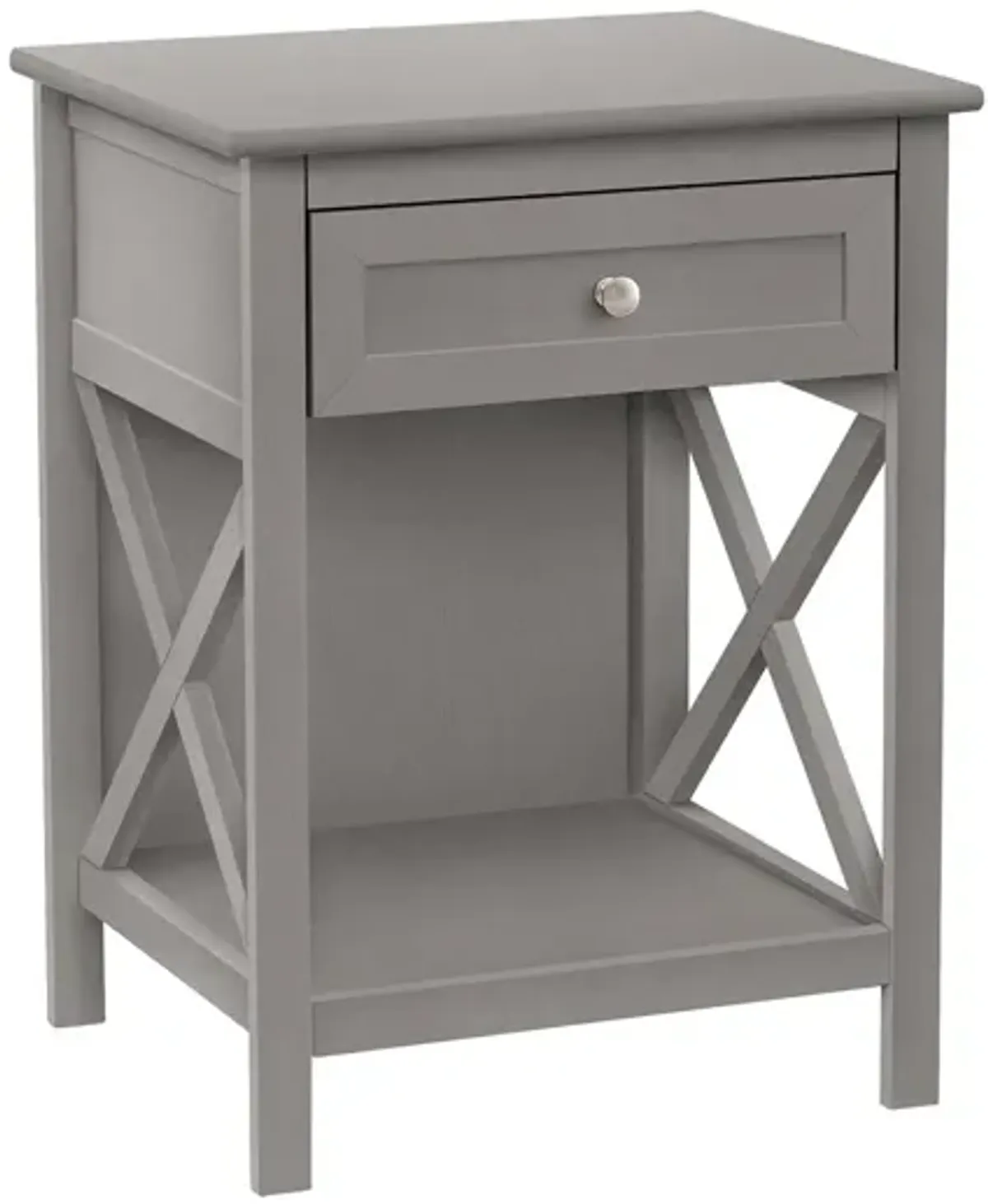 Monarch Specialties I 3985 - Accent Table, End, Side Table, 2 Tier, Bedroom, Nightstand, Lamp, Storage Drawer, Transitional