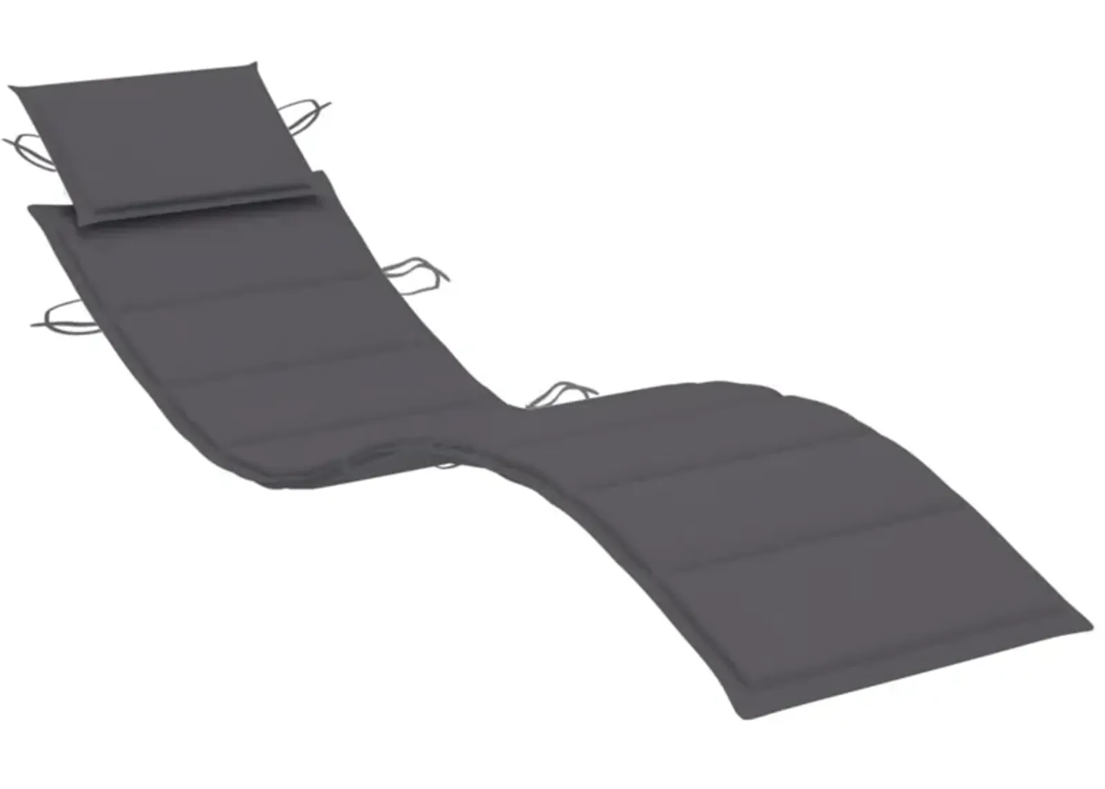 vidaXL Sun Lounger Cushion Anthracite 73.2"x22.8"x1.6"