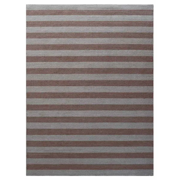 RUGSOTIC CARPETS HAND WOVEN FLAT WEAVE KILIM WOOL ECO-FRIENDLY AREA RUGS  - 6'x9', Rectangle Shape, Cream Light Brown Color, Contemporary Design, Low Pile Handmade Rugs for Living Room (D00107)