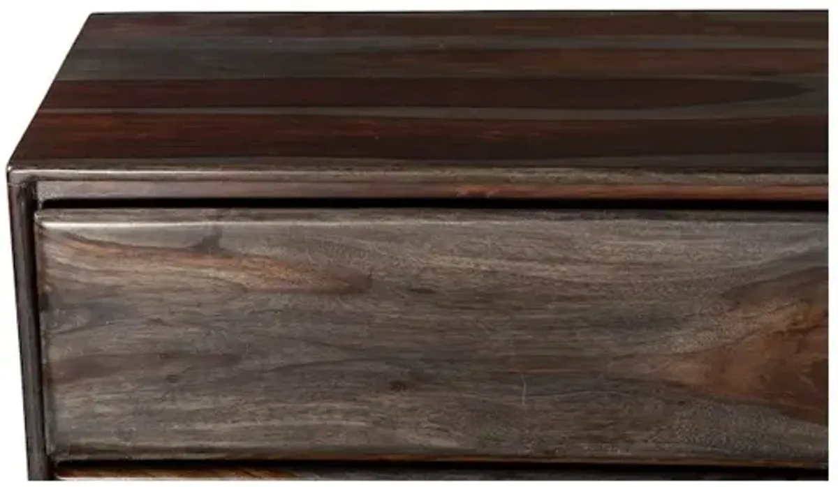 Porter Designs Cambria Solid Sheesham Wood Chest, Gray