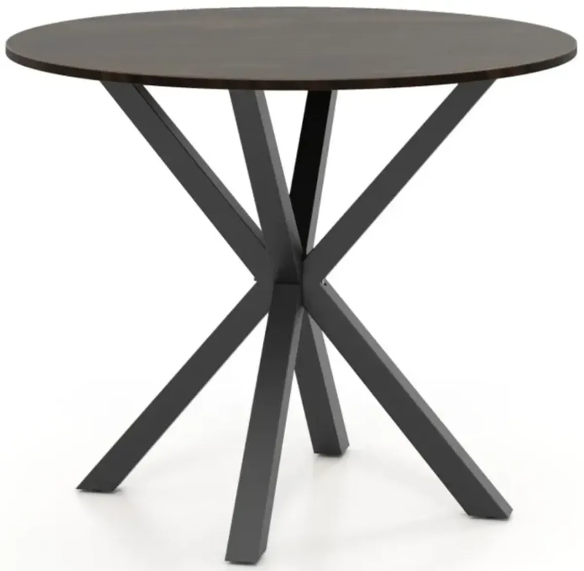 Hivvago Wood Dining Table with Intersecting Pedestal Base for 2-4 People