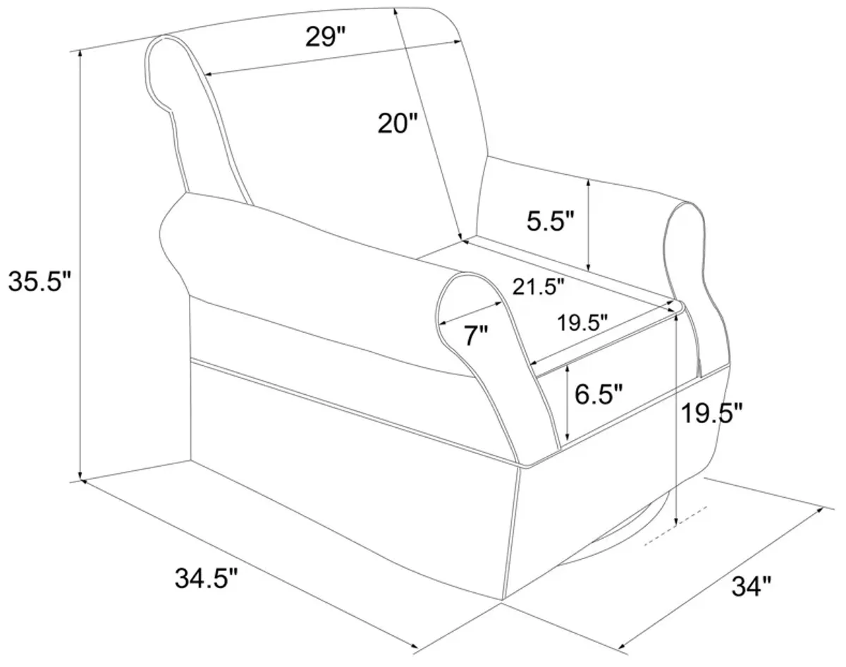 Baby Relax Kelyan Swivel Glider Chair & Ottoman Set, Gray Microfiber