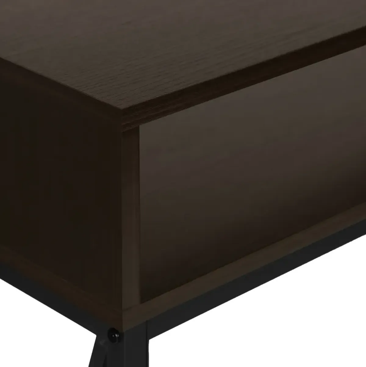 Monarch Specialties I 3574 Accent Table, Console, Entryway, Narrow, Sofa, Living Room, Bedroom, Metal, Laminate, Brown, Black, Contemporary, Modern