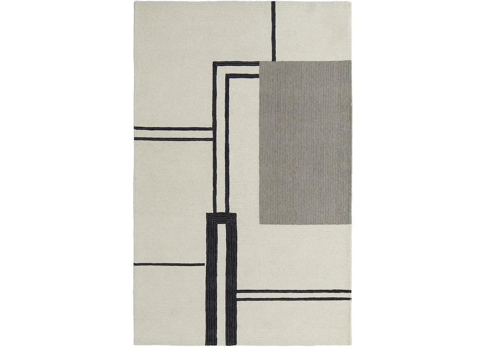 Maguire 8899F Ivory/Gray/Black 2' x 3' Rug