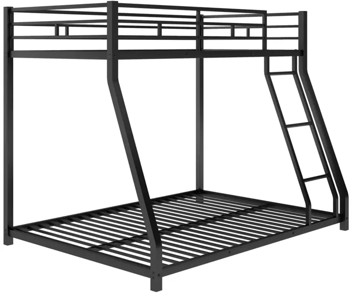 Metal Floor Bunk Bed, Twin Over Full