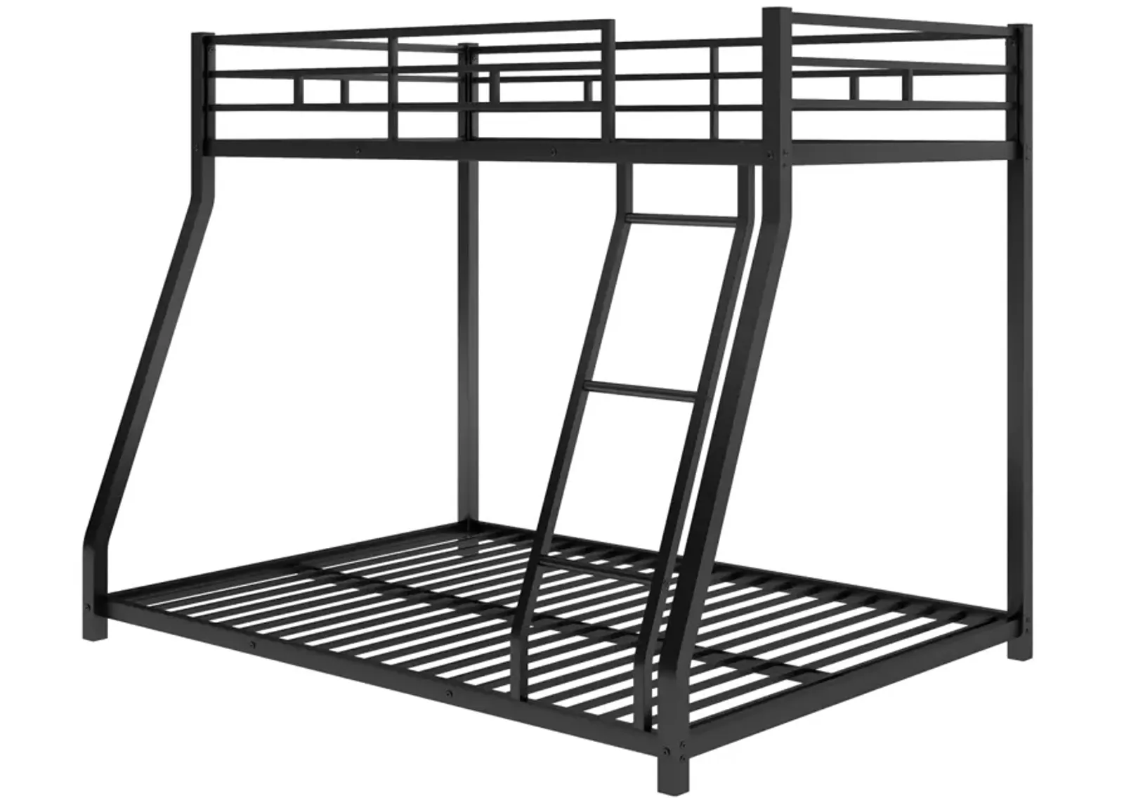 Metal Floor Bunk Bed, Twin Over Full