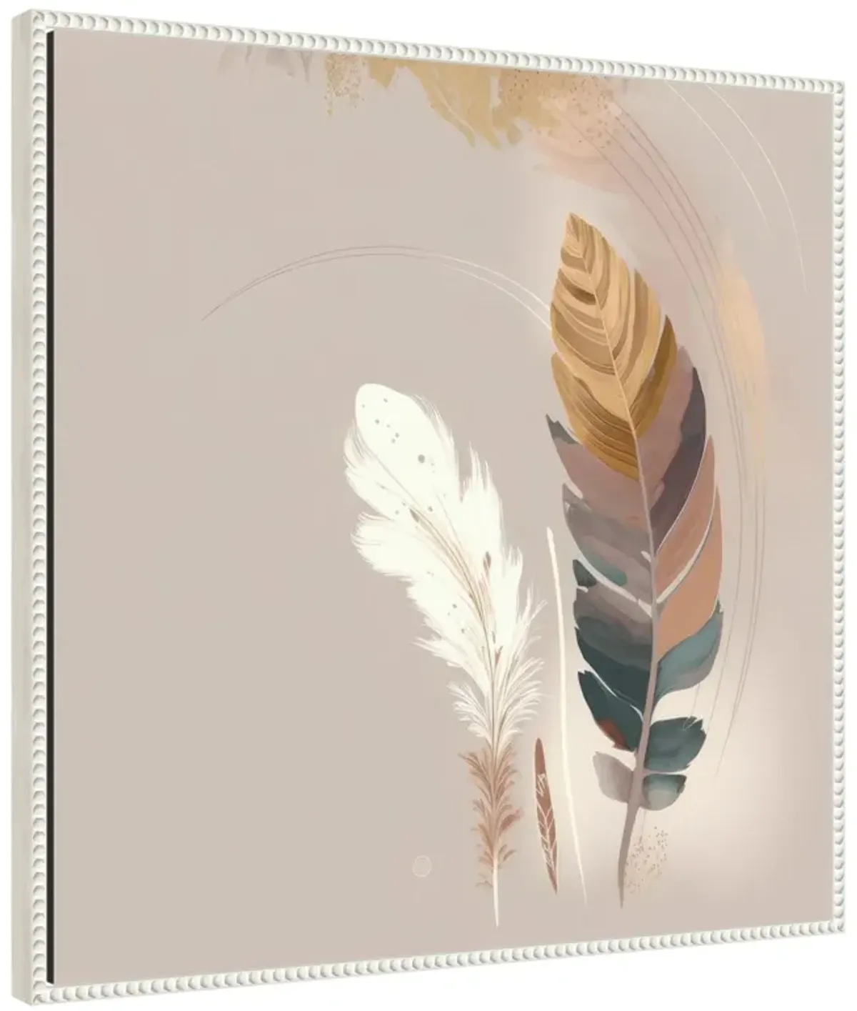 Feathers Adrift by Bella Eve Framed Canvas Wall Art