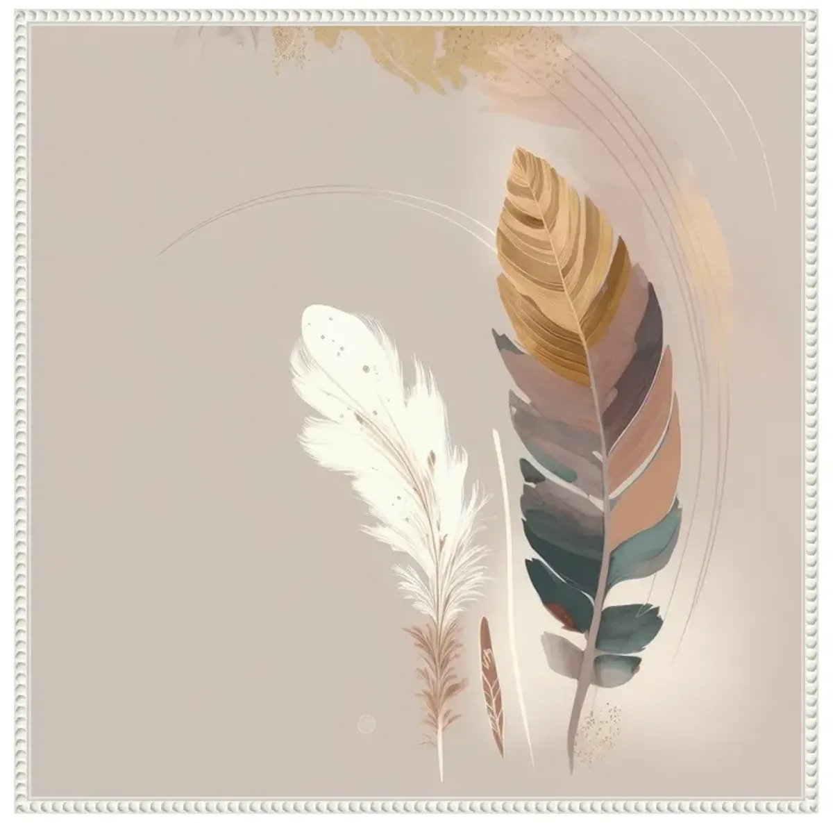 Feathers Adrift by Bella Eve Framed Canvas Wall Art