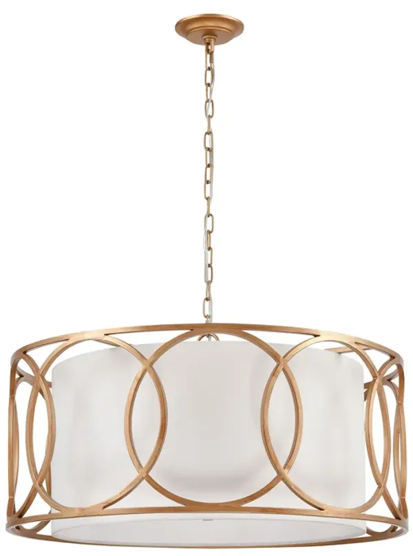 Ringlets 28'' Wide 6-Light Chandelier