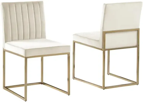 Jacobsen Velvet Armless Chairs (Set of 2)