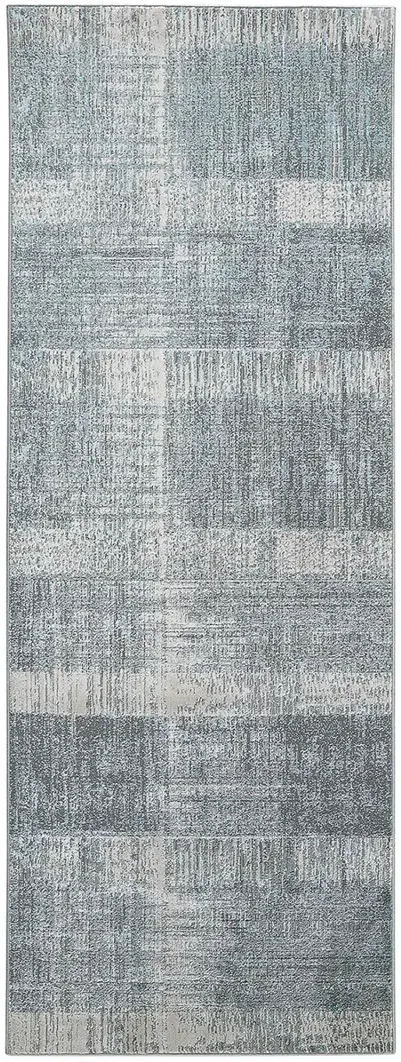 Azure 3413F 3'11" x 6' White/Gray/Blue Rug