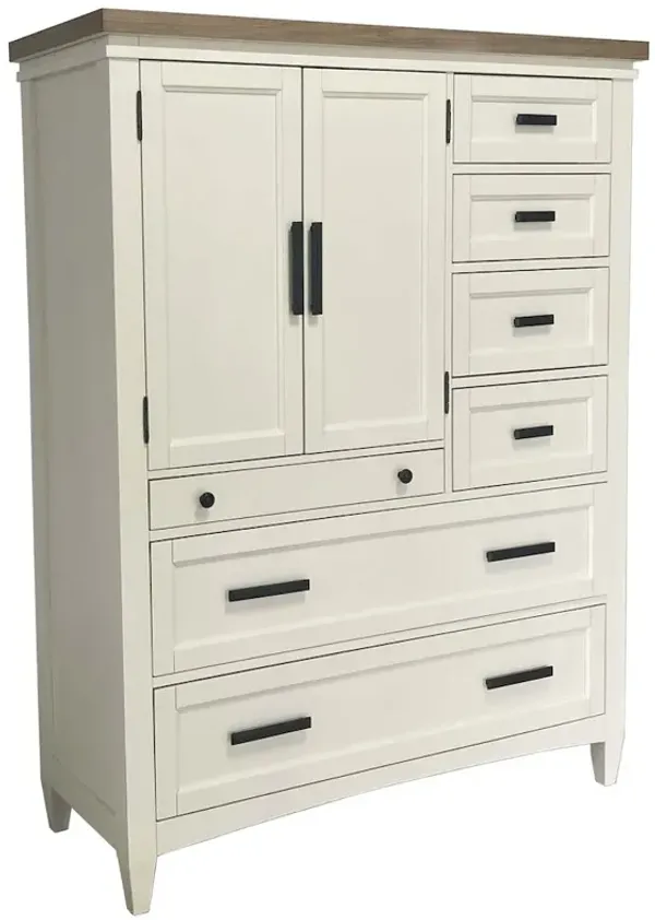 Parker House Furniture Parker House Americana Modern Bedroom 7 Drawer Door Chest with Workstation
