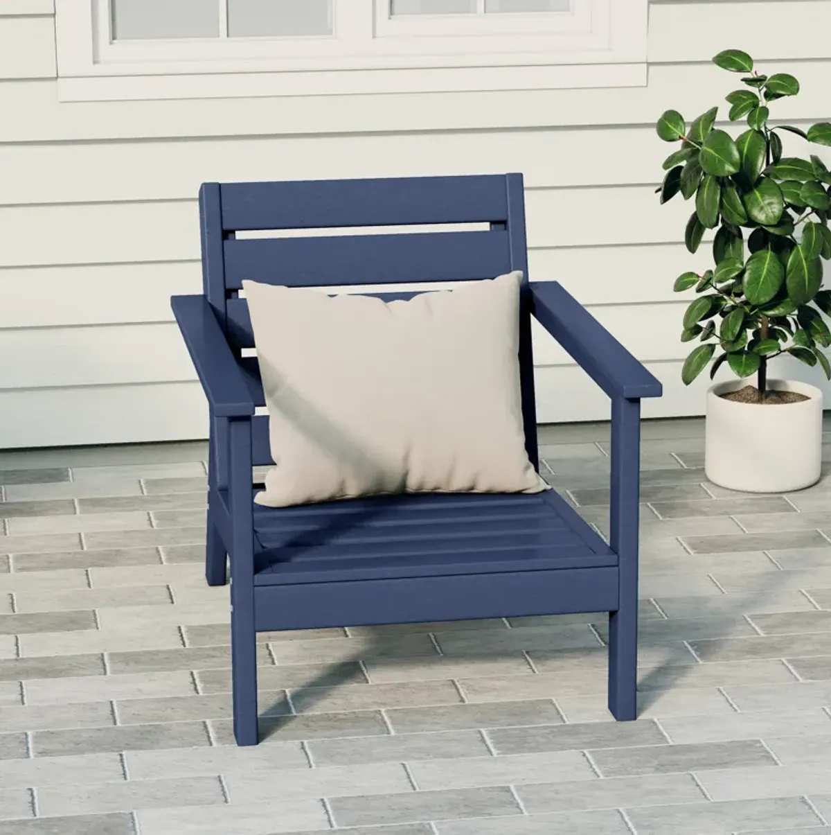 WestinTrends Outdoor Patio HDPE Deep Seating Armchair