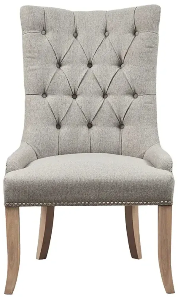 Gracie Mills Abel Captain's Charm Button-Tufted Accent Chair
