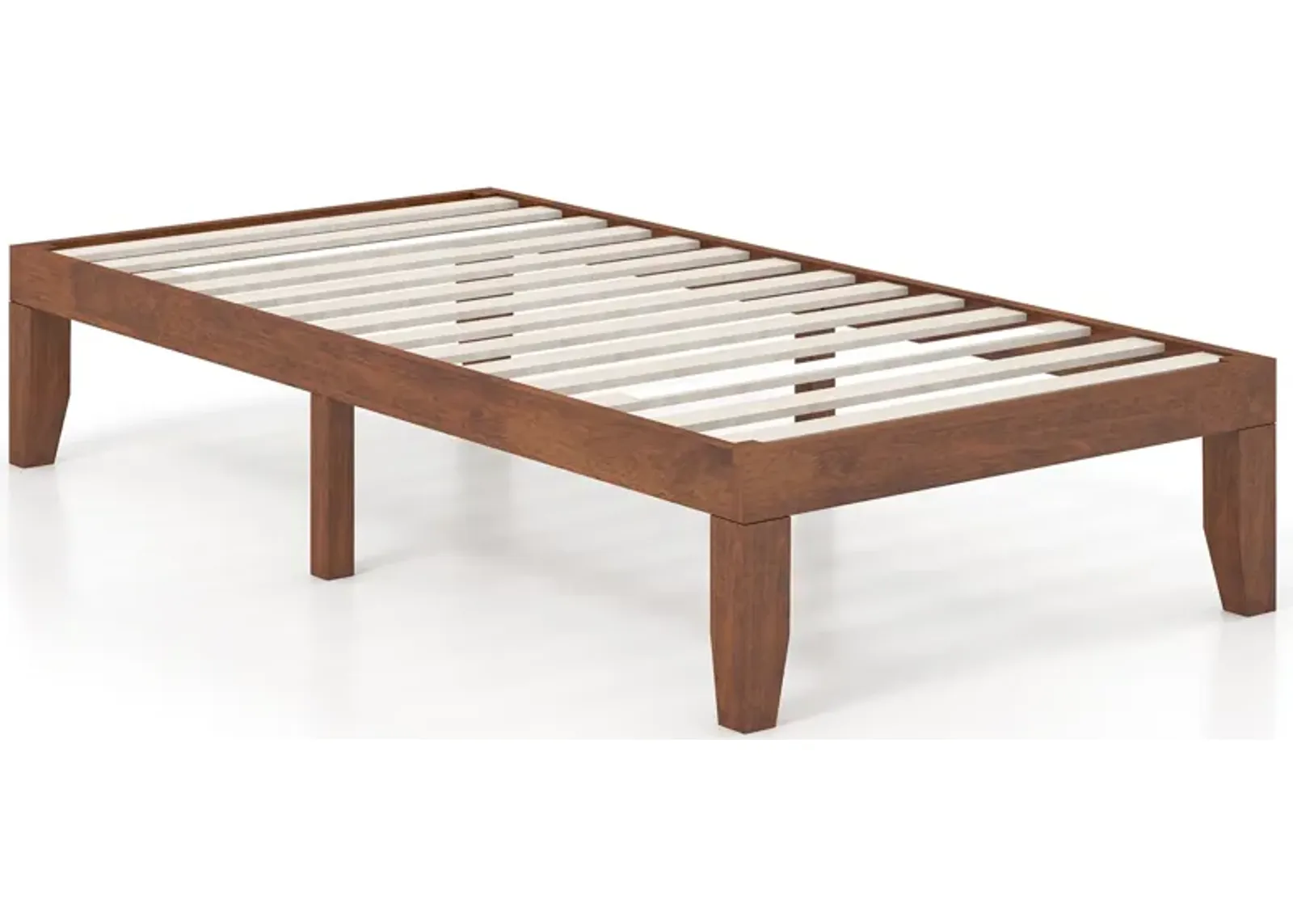 Twin Size 14 Inch Wooden Slats Bed Mattress Frame