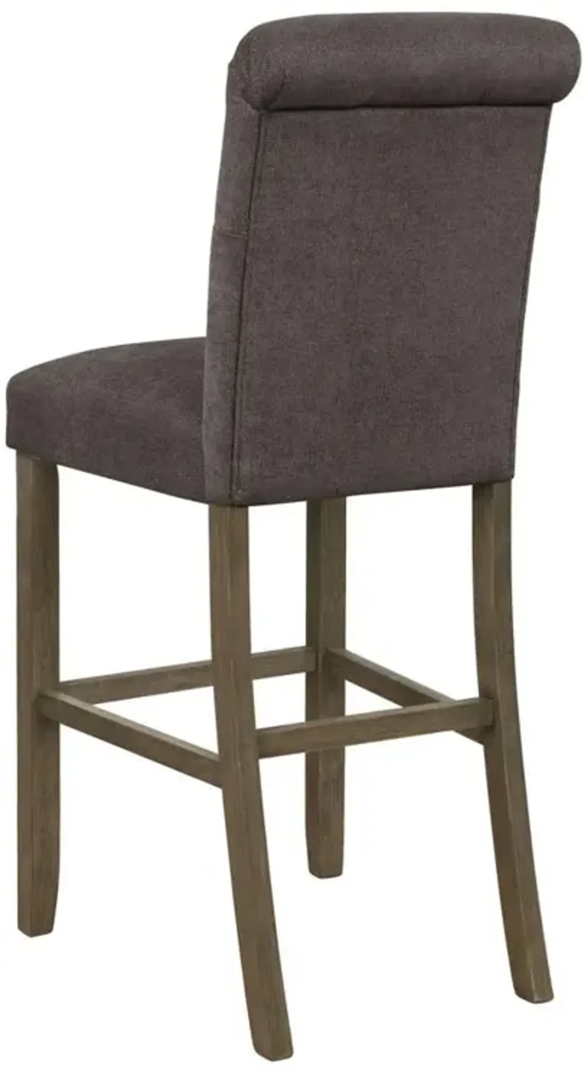 Balboa Tufted Back Bar Stools Grey and Rustic Brown (Set of 2)