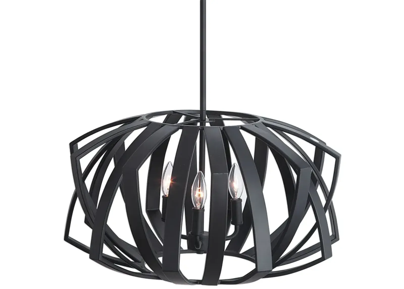 Uttermost Thales Black Geometric 3 Light Pendant