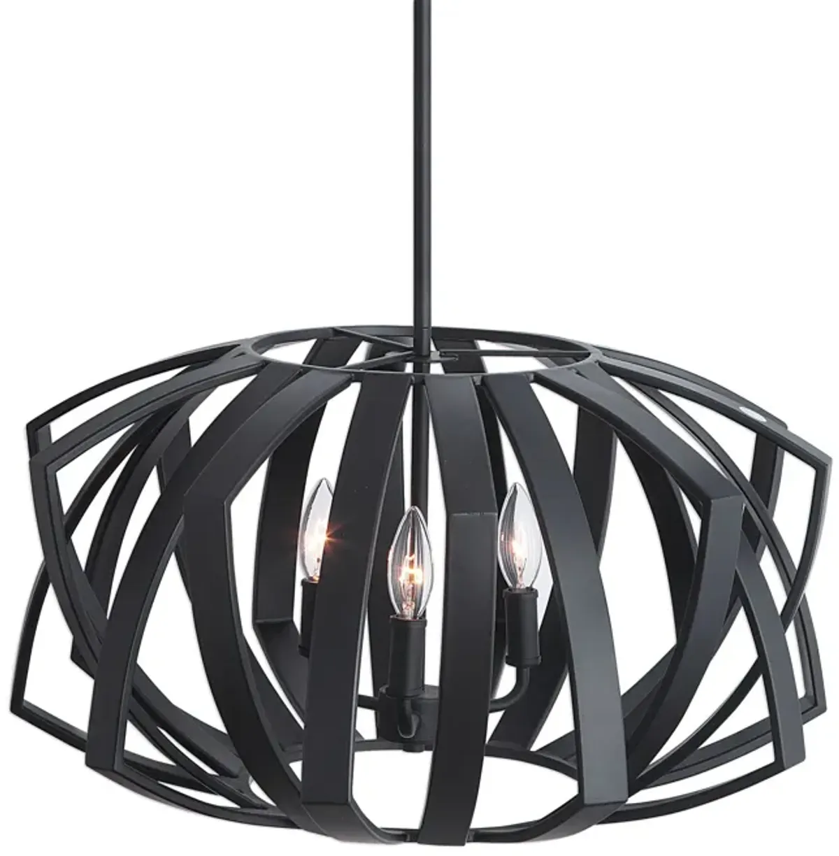 Uttermost Thales Black Geometric 3 Light Pendant