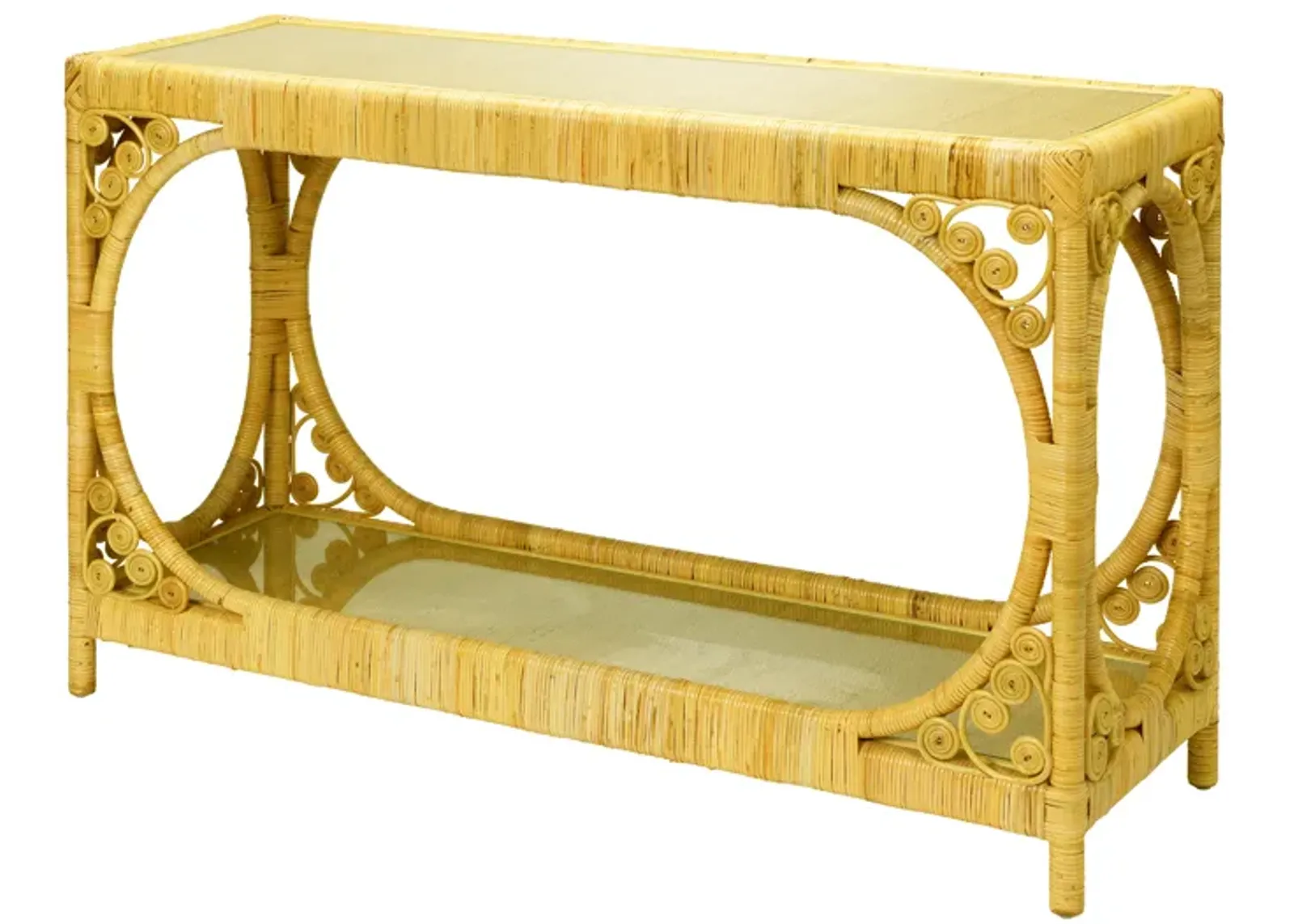 Primrose Rattan Console Table