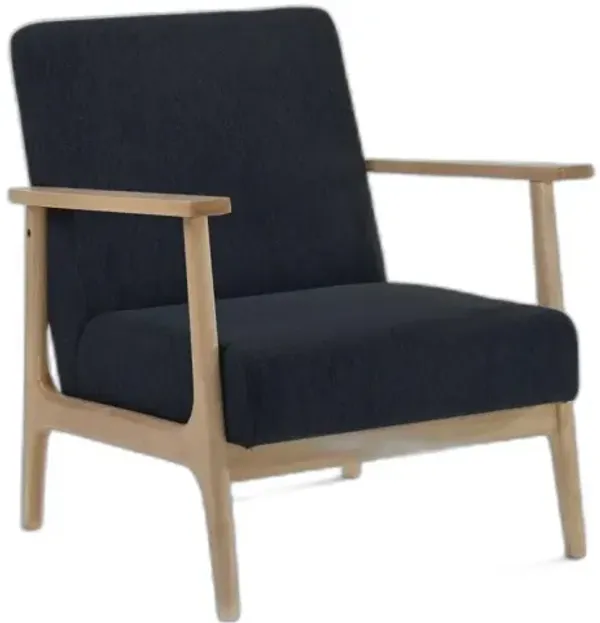 Low Seat Modern Armchair with Cushioned Upholstery for Living Room