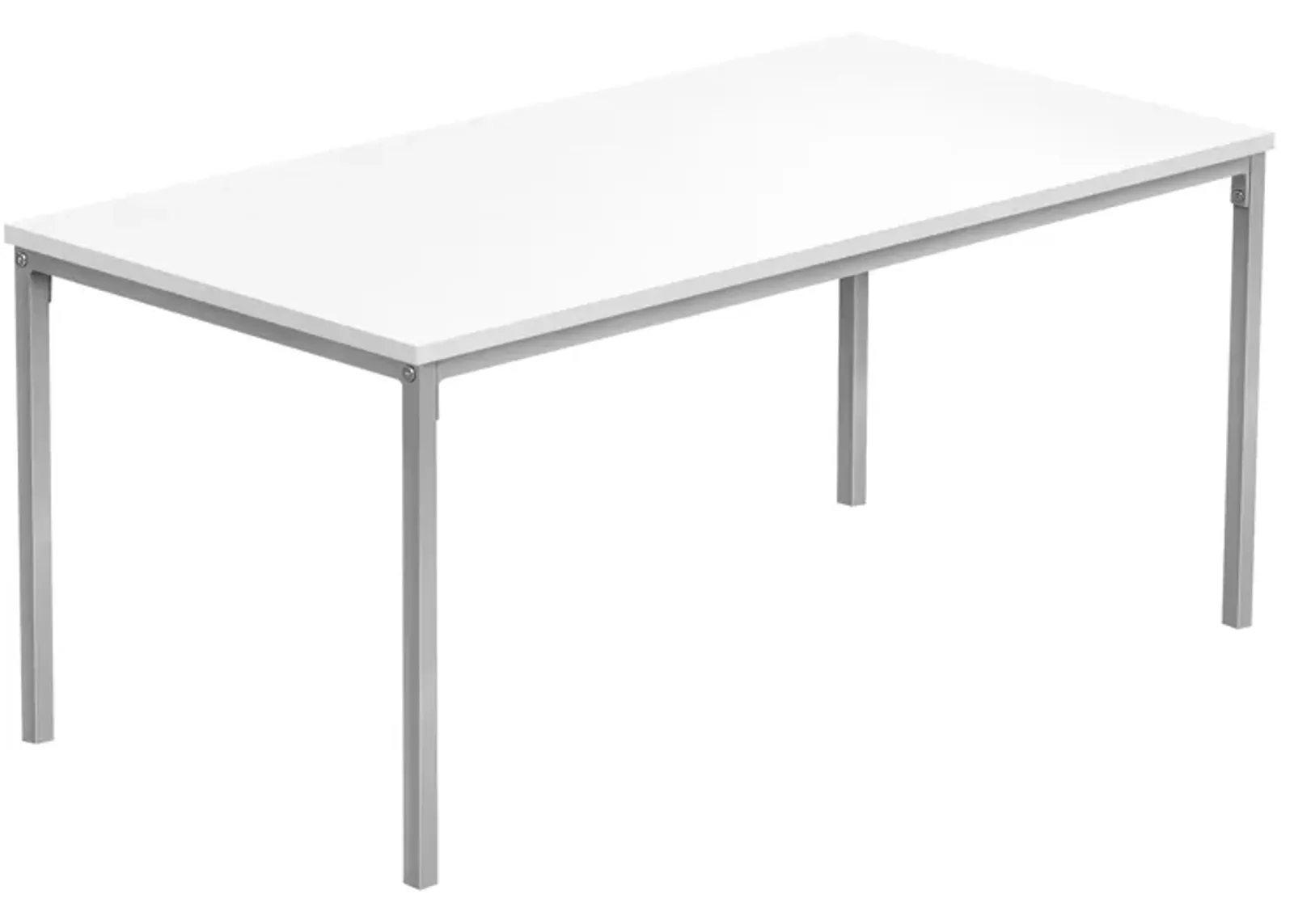 Monarch Specialties I 3795 Coffee Table, Accent, Cocktail, Rectangular, Living Room, 40"L, Metal, Laminate, White, Grey, Contemporary, Modern