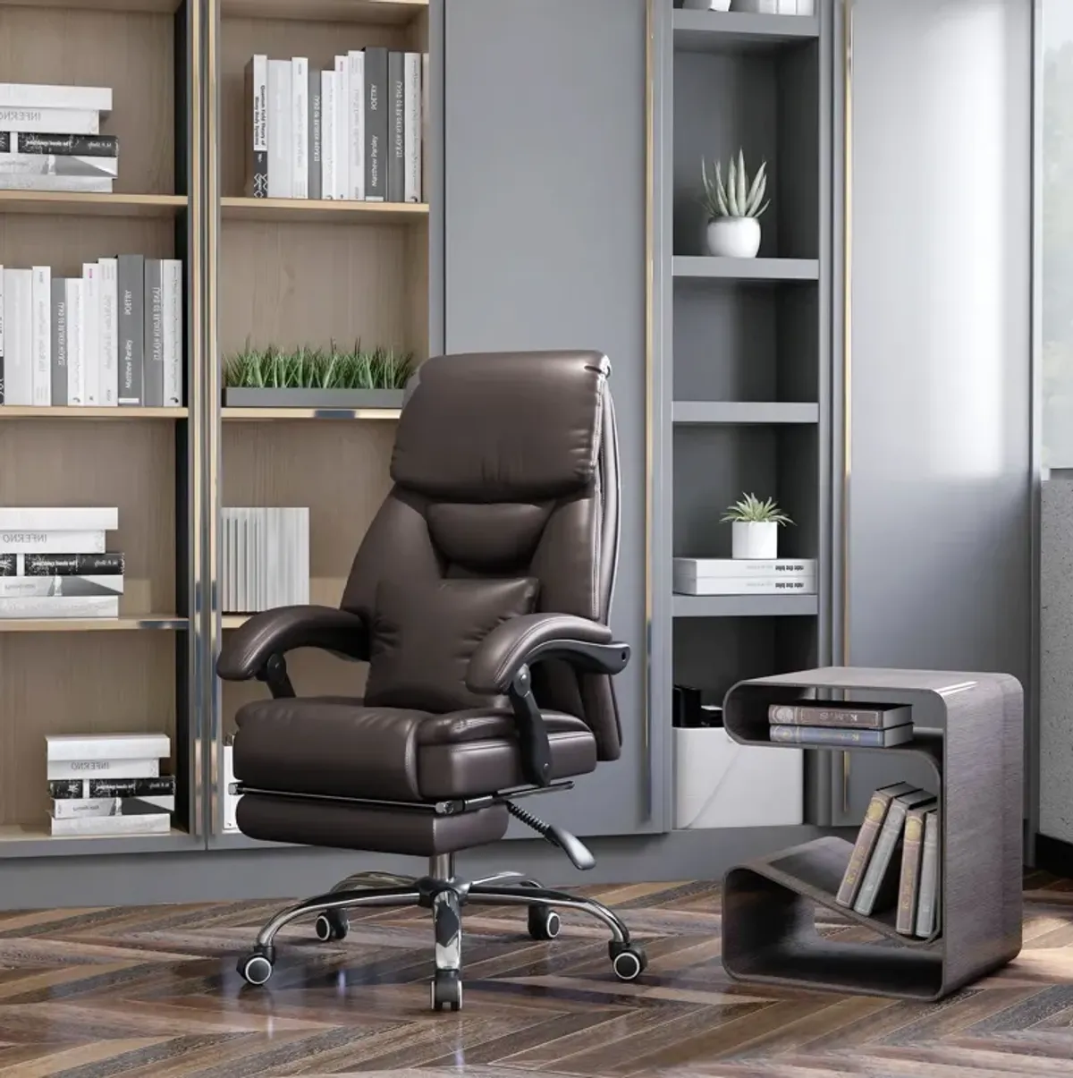 Executive Relaxation: Reclining Massage Office Chair with Lumbar Support