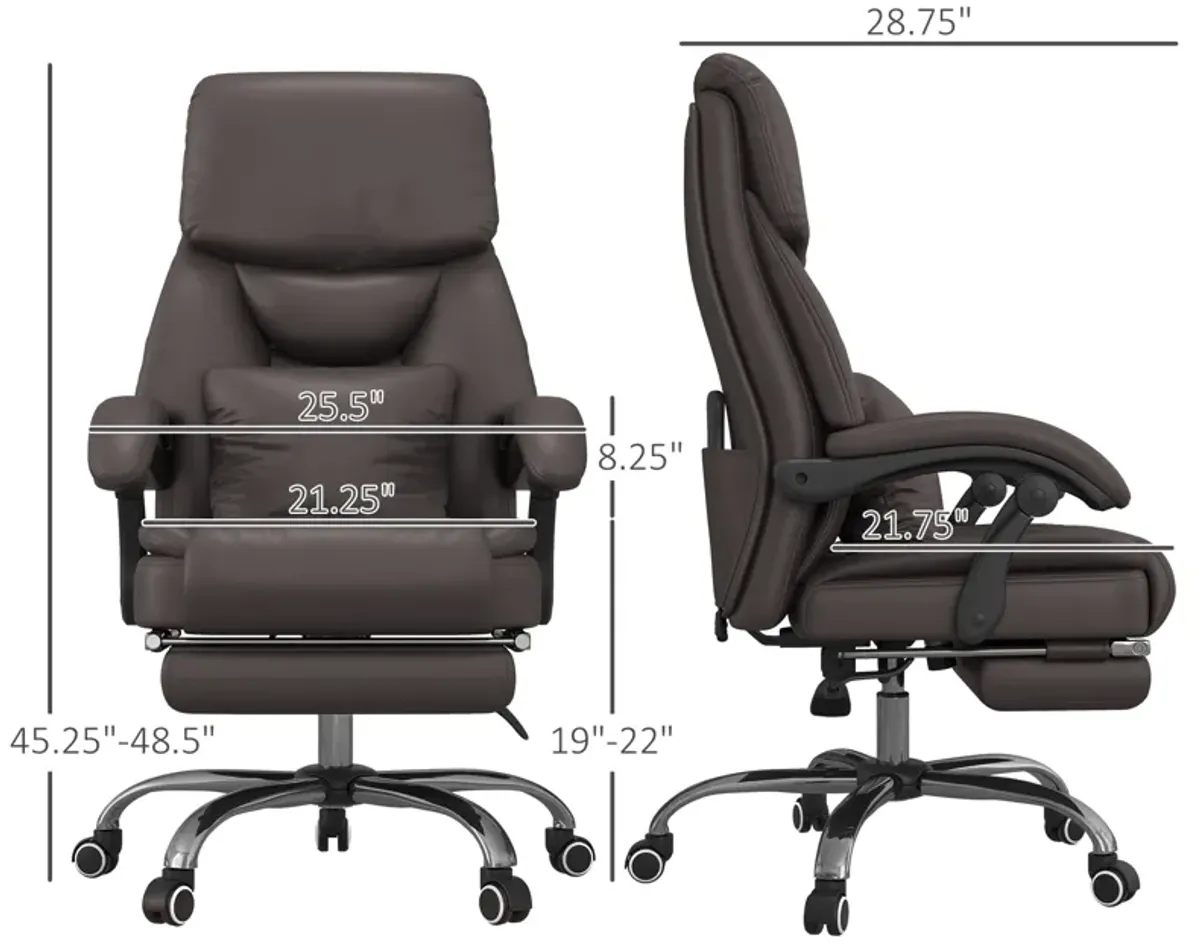 Executive Relaxation: Reclining Massage Office Chair with Lumbar Support