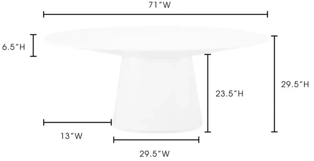 Moe's Home Collection Otago Oval Dining Table