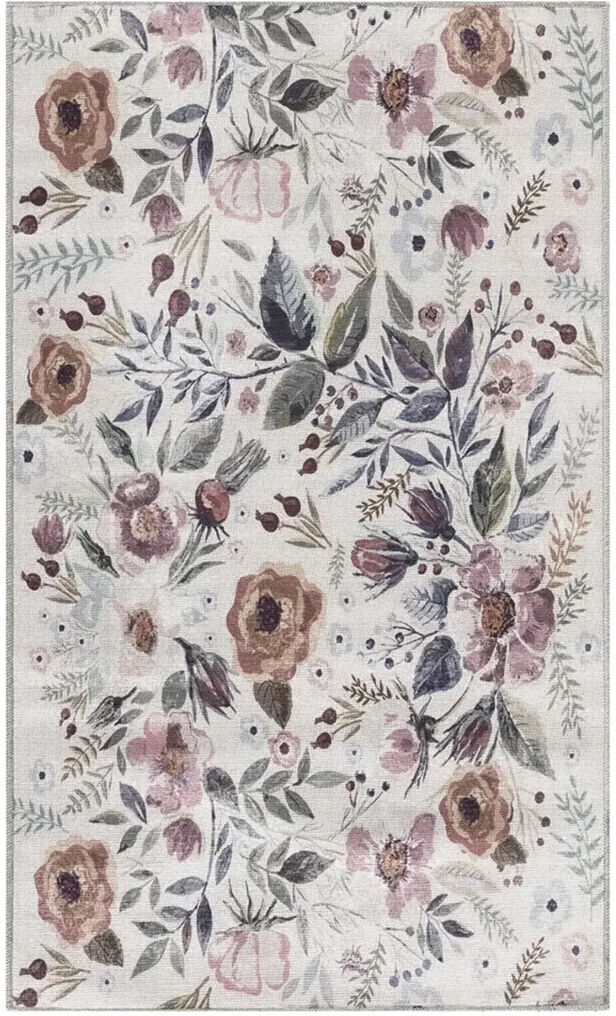 Nourison Washables NWB01 Ivory/Pink 3' x 5' Rug