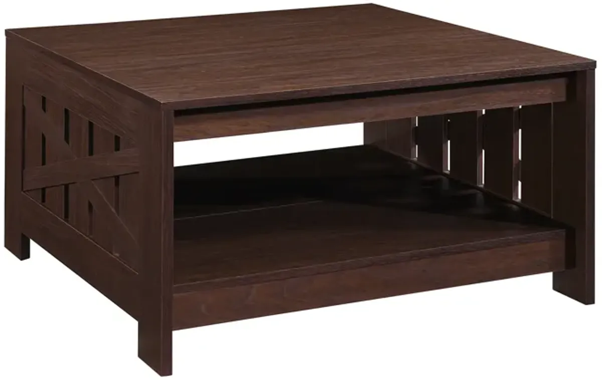 31.5 in. Square Wood Coffee Table