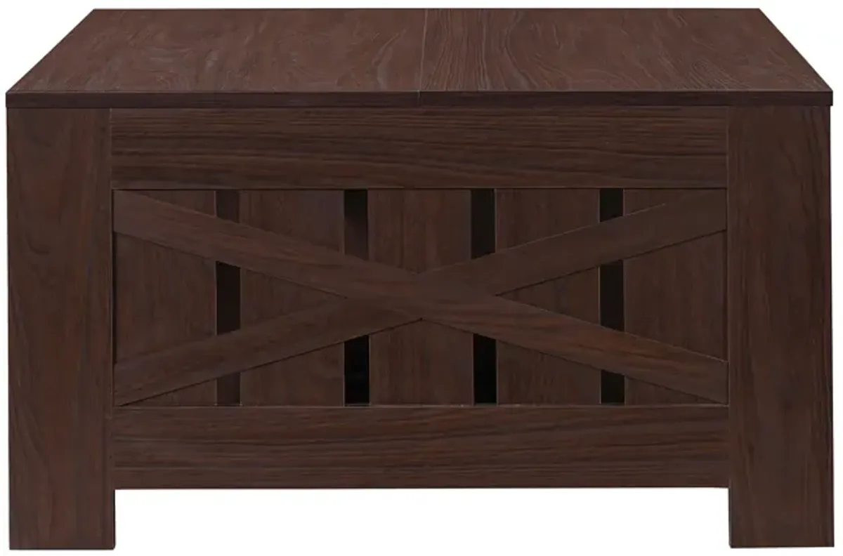 31.5 in. Square Wood Coffee Table