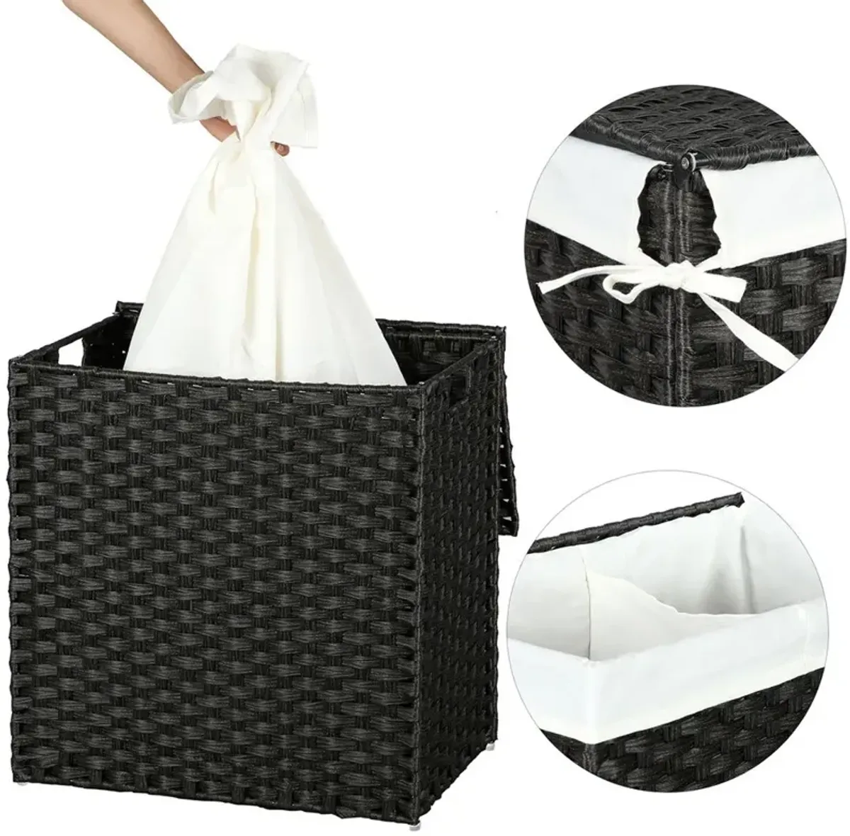 Collapsible Laundry Hamper Space-Saving Design with Easy-to-Carry Handles