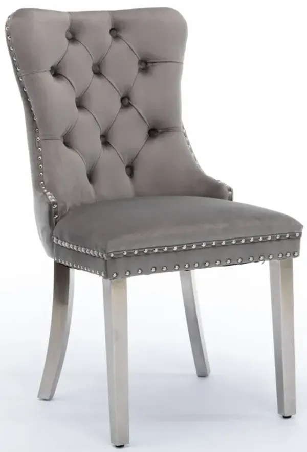 Streamdale Contemporary Velvet Dining Chair Set Of 2